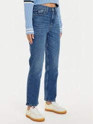 Tommy Jeans Jeansy Izzie DW0DW19600 Niebieski Straight Fit. Niebieskie jeansy Tommy Jeans, bez wzorów. Za 259.99 zł.