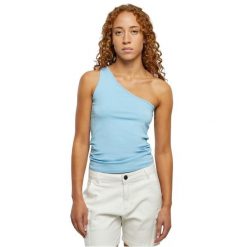 Damski tank top Urban Classics Asymmetric. Niebieskie topy Urban Classics, bez wzorów, bez kołnierzyka, bez ramiączek. Za 93.00 zł.