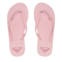 Japonki Roxy. Żółte klapki Roxy, bez wzorów, bez obcasa. Za 69.99 zł.