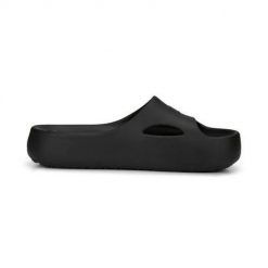 Klapki damskie Puma Shibusa. Czarne klapki Puma, bez wzorów, z materiału, bez obcasa. Za 351.00 zł.