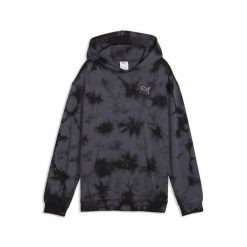 Młodzieżowa luźna bluza z kapturem Essentials z efektem tie-dye PUMA. Czarna bluzy Puma, m, bez wzorów, z kapturem. Za 219.00 zł.