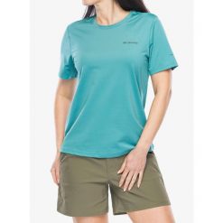 Koszulka szybkoschnąca damska Columbia Wild Springs. Zielone koszulki sportowe Columbia, bez wzorów, bez ramiączek. Za 140.99 zł.