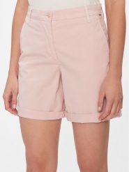 Tommy Hilfiger Szorty materiałowe WW0WW42457 Różowy Regular Fit. Czerwone szorty TOMMY HILFIGER, bez wzorów, z bawełny. Za 329.99 zł.