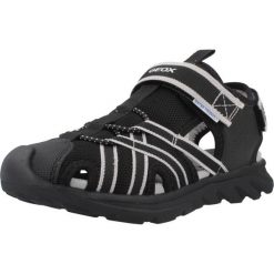 Sandały GEOX J SANDAL AIRADYUM BO Czarny. Czarne sandały Geox, bez wzorów, z syntetyku, bez obcasa, bez zapięcia. Za 214.99 zł.