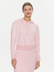 Guess Bluza Gl Logo V4RQ13 KC2X2 Różowy Regular Fit. Czerwone bluzy Guess, xs, z aplikacjami, z wiskozy, bez kaptura. Za 209.99 zł.
