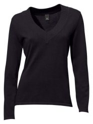 Heine Sweter w kolorze czarnym rozmiar: 36. Czarne swetry Heine, bez wzorów, z bawełny, bez ramiączek. Za 56.95 zł.