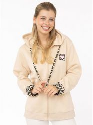 Zwillingsherz Bluza "Wild Heart" w kolorze beżowym rozmiar: L/XL. Brązowe bluzy Zwillingsherz, l, bez wzorów, z kapturem. Za 214.19 zł.