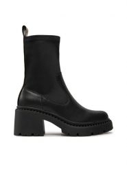 Pepe Jeans Botki PLS50549 Czarny. Czarne botki Pepe Jeans, bez wzorów, z jeansu, bez obcasa, na słupku, bez zapięcia. Za 579.99 zł.