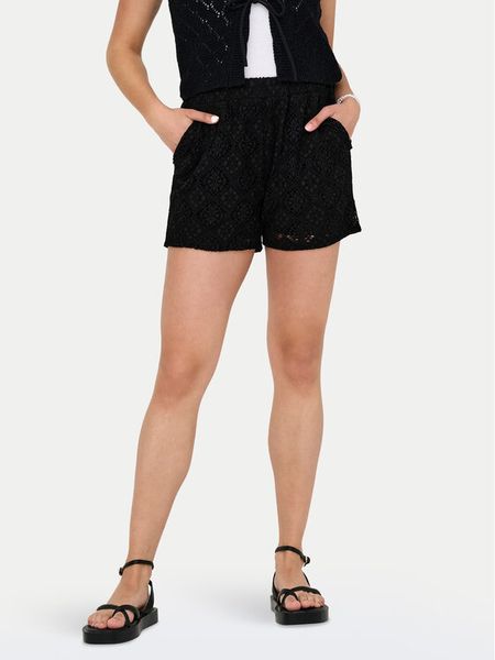 JDY Szorty materiałowe Eva 15351501 Czarny Loose Fit. Czarne szorty JDY, bez wzorów, z materiału. Za 79.99 zł.