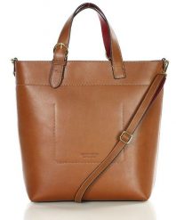 Duża torebka shoppperka do ręki skórzana premium MARCO MAZZINI brązowa. Brązowe shopper bez wzorów, ze skóry, biznesowe, do ręki, duże, bez dodatków. Za 1,150.99 zł.