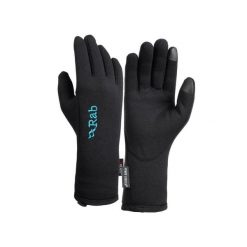 Rękawiczki damskie Rab Power Stretch Contact Glove. Czarne rękawiczki RAB, bez wzorów, sportowe. Za 114.49 zł.