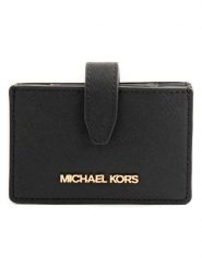 Michael Kors Etui w kolorze czarnym na karty - 10,5 x 7 x 3 cm rozmiar: onesize. Czarne portfele Michael Kors, bez wzorów, z materiału. Za 292.89 zł.