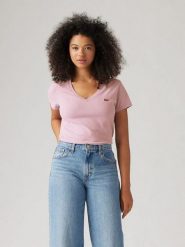 Levi's Koszulka w kolorze jasnoróżowym rozmiar: XS. Różowe bluzki Levi's®, s, bez wzorów, z bawełny, bez kołnierzyka, bez ramiączek. Za 39.40 zł.