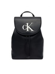 Calvin Klein Plecak Bold Ck Flap Mini Backpack LV04F3893G Czarny. Czarne plecaki Calvin Klein, bez wzorów, ze skóry. Za 489.99 zł.