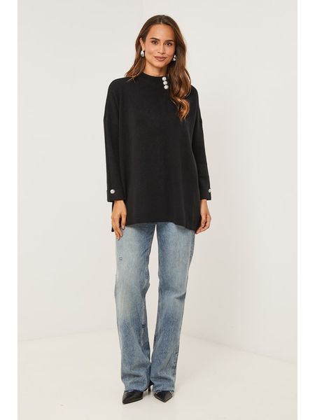 Soft Cashmere Sweter w kolorze czarnym rozmiar: 38/40. Czarne swetry Soft Cashmere, bez wzorów, bez ramiączek. Za 179.95 zł.