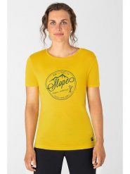 Super.natural Koszulka "Slopes" w kolorze żółtym rozmiar: XL. Żółte bluzki super.natural, xl, bez wzorów, z wełny, bez kołnierzyka, bez ramiączek. Za 100.99 zł.