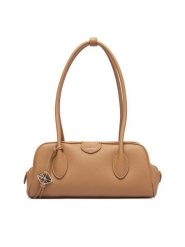 Calvin Klein Torebka Emblem Trio Pebble Shoulder Bag LV04F3743G Beżowy. Brązowe torebki klasyczne Calvin Klein, bez wzorów, ze skóry, bez dodatków. Za 649.99 zł.