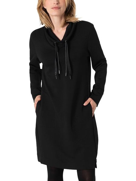 Timezone Sukienka dresowa w kolorze czarnym rozmiar: M. Czarne sukienki Timezone, na co dzień, m, bez wzorów, z dresówki, bez kołnierzyka, bez ramiączek, midi, proste. Za 113.10 zł.