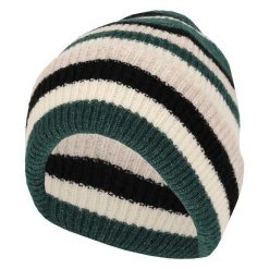 Czapka damska Modne paski Jeden rozmiar. Zielone czapki HEAT KEEPER, bez wzorów, z materiału. Za 117.50 zł.