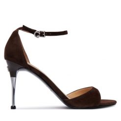 Szpilki Guess. Brązowe szpilki Guess, z aplikacjami, bez obcasa, na szpilce, bez zapięcia. Za 674.99 zł.