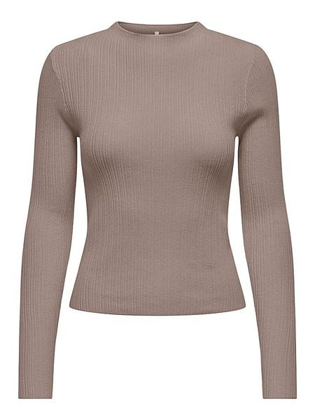 ONLY Koszulka w kolorze szarobrązowym rozmiar: L. Brązowe bluzki Only, l, bez wzorów, prążkowane, bez kołnierzyka, bez ramiączek. Za 78.66 zł.