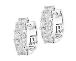 Kolczyki z białego złota z diamentami - 5,11 ct - próba 750. Białe kolczyki Apart, z diamentem, złote. Za 99,990.00 zł.