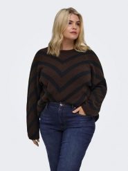 ONLY Carmakoma Sweter w kolorze brązowym rozmiar: M-46/48. Brązowe swetry Only Carmakoma, m, bez wzorów, bez ramiączek. Za 115.95 zł.