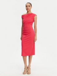 Rinascimento Sukienka koktajlowa CFC0123797003 Różowy Regular Fit. Czerwone sukienki Rinascimento, xs, bez wzorów, z syntetyku, wizytowe, bez kołnierzyka, bez ramiączek. Za 399.99 zł.