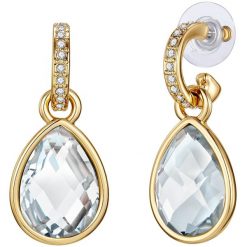 Lulu & Jane Stop metali Zdobienie kryształkami Swarovski® Kolczyki 1 ct Damski. Białe kolczyki Lulu & Jane, pozłacane, na sztyftcie. Za 419.99 zł.