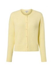 More & More Kardigan damski z zawartością wełny Kobiety Sztuczne włókno żółty jednolity, 46. Żółte kardigany More & More, bez wzorów, z dzianiny. Za 279.95 zł.