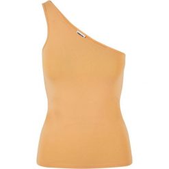 Asymetryczny Top Dla Kobiet. Brązowe topy Urban Classics, l, bez wzorów, z asymetrycznym kołnierzem, bez ramiączek. Za 55.99 zł.