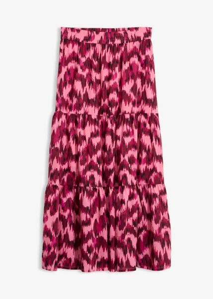 Spódnica maxi z czystej bawełny organicznej. Czerwone spódnice bonprix, na lato, bez wzorów, z bawełny, maxi. Za 99.99 zł.