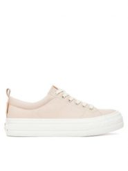Roxy Tenisówki V12908 Beżowy. Brązowe trampki Roxy, bez wzorów, z materiału, bez zapięcia. Za 119.99 zł.