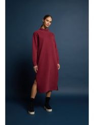 ELBSAND Sukienka dresowa "Roomi" w kolorze czerwonym rozmiar: S. Czerwone sukienki ELBSAND, s, bez wzorów, z bawełny, bez kołnierzyka, bez ramiączek, maxi. Za 173.99 zł.