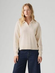Levi's Sweter w kolorze kremowym rozmiar: S. Brązowe swetry Levi's®, s, bez wzorów, z bawełny, bez ramiączek. Za 153.45 zł.