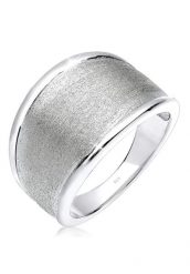 Elli Damski Basic Matt Statement Trend w srebrze próby 925 Sterling Silver Pierścionki 1 ct. Szare pierścionki Elli, srebrne. Za 228.99 zł.