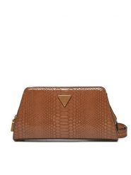 Guess Torebka HWKB94 99120 Brązowy. Brązowe listonoszki Guess, z aplikacjami, ze skóry, bez dodatków. Za 289.99 zł.
