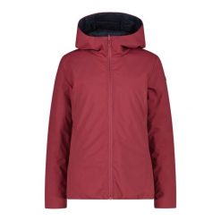 Kobieta odwracalna kurtka przeciwdeszczowa z kapturem na zamek CMP. Czarne kurtki sportowe CMP, bez wzorów, z kapturem. Za 548.50 zł.