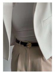 Lucky Bees Pasek w kolorze czarnym - dł. 100 cm rozmiar: onesize. Czarne paski Lucky Bees, bez wzorów, z materiału. Za 79.21 zł.