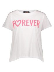 Miss goodlife Koszulka "Forever" w kolorze białym rozmiar: XL. Białe bluzki miss goodlife, xl, bez wzorów, bez kołnierzyka, bez ramiączek. Za 110.29 zł.