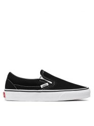 Vans Tenisówki Classic Slip-On VN-0EYEBLK Czarny. Czarne trampki Vans, bez wzorów, z materiału, bez zapięcia. Za 179.99 zł.