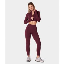 Legginsy bezszwowe Carpatree Elite fioletowe. Fioletowe legginsy Carpatree, s, bez wzorów, z elastanu, z podwyższonym stanem. Za 249.99 zł.