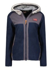 Geographical Norway Kurtka polarowa "Trialot" w kolorze granatowym rozmiar: L. Niebieskie swetry Geographical Norway, l, bez wzorów, z polaru, bez ramiączek. Za 101.23 zł.