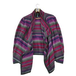 Second life - Kardigan bez rękawów z lnu dla kobiet fioletowy - Jak nowy. Fioletowe kardigany RALPH LAUREN, l, bez wzorów. Za 68.12 zł.
