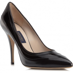 Szpilki ze skóry licowej. Czarne szpilki Wittchen, bez wzorów, z materiału, eleganckie, bez obcasa, na szpilce, bez zapięcia. W wyprzedaży za 299.90 zł.
