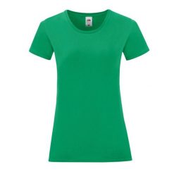 Koszulka Damska Iconic 150. Zielone bluzki FRUIT OF THE LOOM, l, bez wzorów, sportowe, bez kołnierzyka, bez ramiączek. Za 28.99 zł.
