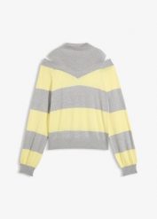 Cienki sweter z odsłoniętymi ramionami. Czerwone swetry bonprix, bez wzorów, bez ramiączek. Za 109.99 zł.
