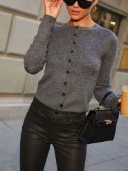 Milan Kiss Kardigan w kolorze szarym rozmiar: M. Szare kardigany Milan Kiss, m, bez wzorów. Za 152.99 zł.