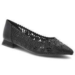 Baleriny damskie S.Barski, cholewka ze skóry ekologicznej zabudowany szpiczasty przód zdobienia z drobnymi aplikacjami, czarne, SR61-0104. Czarne sukienki S.BARSKI, s, z aplikacjami, ze skóry ekologicznej, bez kołnierzyka, bez ramiączek. Za 199.00 zł.