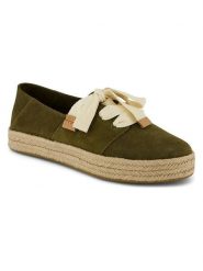 TOMS Skórzane espadryle w kolorze khaki rozmiar: 40. Brązowe espadryle Toms, bez wzorów, ze skóry, bez obcasa, bez zapięcia. Za 173.99 zł.